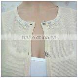 Fashion Colorful Knitting Sweater Top Crew Neck Cardigan for Lady's Wear thumbnail-2