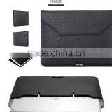 for IPad Pro 12.9 Leather Sleeve With Kick Stand, Wallet Sleeve Case for Macbook 12 Inch, Ultrathin Carrying Bag With Stand