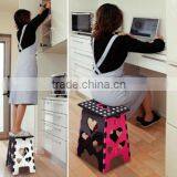 Plastic Foldable Step Stool 39cm Height Folding Seat Stool