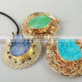 In Stock Druzy Stone Wholesale Gold Plated Druzy /Drusy Quartz for Pendant Jewelry thumbnail-3