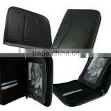 Black color leather zipper case cover for nook simple touch reader