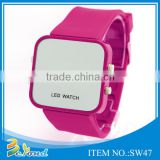 Hot selling ecofriendly led red light colorful silicone watches