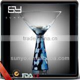 Hot Sale Heavy Blue Stem Martini Glass/Glasses