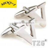 Stainless Steel V Cuff Link Alphabet Cufflink