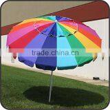 Upgrade Rainbow Color Polyester Windproof Garden/Beach Umbrella thumbnail-1