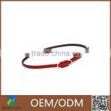 Fashion PU Belt With Stone Attached Buckle in 1cm Width thumbnail-1