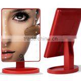 Luxury Plastic Square Salon Mirror & With 16pcs Led Lights Table Standing Salon Mirror