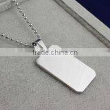 Low Price and High Quality Stainless Steel Rectangle Dog Tags Jewelry