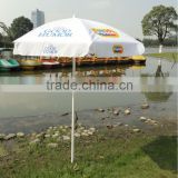 2m*6ribs high quality high grade sunshade decorative waterproof polyester with silk screen printing advertising beach umbrella