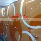 Colorful Compact Laminate Hpl Commercial Toilet Door Design