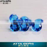 CHINA Cheap Round Glass- Aquamarine Checkerboard Cut thumbnail-1