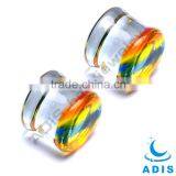 Body Piercing Jewellery Colorful Wholesale Custom Pyrex Glass Ear Stretcher thumbnail-1