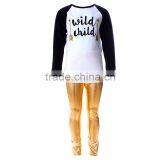 Wholesale Pernickety Sparkly Gold Pants Toddler Baby Girls Winter Clothes Valentines Childrens Boutique Clothes Quality Choice thumbnail-1