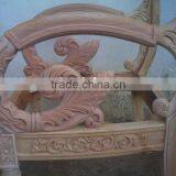 Finished Furniture - Hand Carved Arm Chair From Mahogany Wood