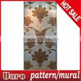 Golden decor floor glass elegant flower mosaic pattern