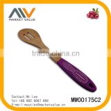 NEW DESIGN WOODEN SALAD SLOTTED SPOON WITH SILICONE CASE