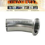 A316L Stainless Sanitary Pipe Fitting L2km Clamped and Welded Elbow Schedule 10 thumbnail-1