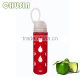 Cheap but High Quality Sports Water Bottle/portable Glass Drink Bottle With Silicone Sleeve thumbnail-6