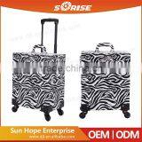 Wholesale Plastic PVC Travel Cosmetic Bag Light Trolley Makeup Case With External Wheel thumbnail-4