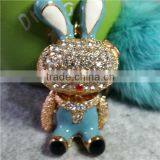 Rabbit Fur Ball Keychain thumbnail-5