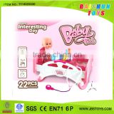 Fashion baby toys baby doll with baby bed toys ty16020030