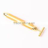 24K Gold Energy Beauty Bar Vibration Facial Firming Roller Massager Anti-aging