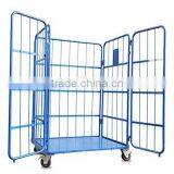 wire sides containers trolley with openable doors