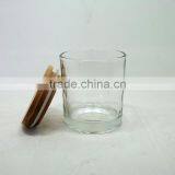 Wholesale Flat Bottom Glass Candle Jars With Sealed Bamboo Lids thumbnail-3