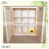 Handle Cabinet Style Pine Wooden Jewelry Storage Box thumbnail-2