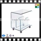 2016 Newest High Transperant Plexiglass Acrylic Bar Cart Wholesale Made in China With Custom Design Acrylic Cart thumbnail-1