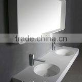 Double Sink Corian Basin With Mirror thumbnail-1
