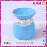 White Lace Decoration Ceramic Wax Burner for Home thumbnail-1