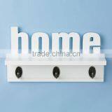 With Hooks Wood Wall Mounted Shelving thumbnail-1