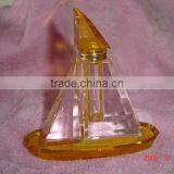 Yellow Boat Shape Crystal Personalised Perfume Bottle thumbnail-1