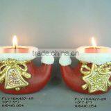 Christmas Ceramic Shoes Candle Holder 1021 thumbnail-1