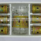 JK003 7pcs Glass Drinking Set With Deco thumbnail-5