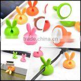 Rabbits Cable Drop Clip Desk Tidy Organiser Wire Cord Lead USB Charger Holder,custom Plastic Cable Holder Clips Manfuacturer thumbnail-1