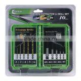 10pcs Twist Drill and Screw Extractor Set in Plastic Case thumbnail-1