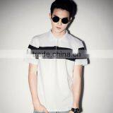 Men's New Casual Wholesale Blank Fitted Striped Polo Collar Tshirt Design thumbnail-2
