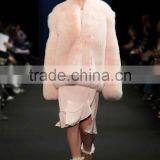 2016 Best Selling Winter Women Pink Sexy Fox Fur Coat OEM Service thumbnail-3