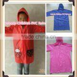 Wholesale Customized Foldable Waterproof PVC Kids/children Raincoat thumbnail-6