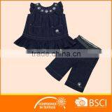 Baby Girl Summer Nice Denim Dress Kids Wear Stocklot thumbnail-1