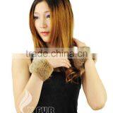 CX-A-28D Kids Women Cute Knitted Genuine Rabbit Fur Wrist Cuff thumbnail-1