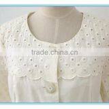 Ladies Formal Mesh Suits Embroidery White Elegant Blouse And Skirt Sets thumbnail-5