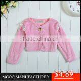 MGOO New Arrival Little Girl Wholesale Autumn Outwear For Dress Pink Fleece Cardigan Fasion Coat 3447 thumbnail-1