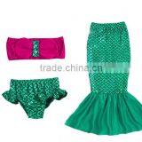 Kids Children Cosplay Swimsuit Bikini Swimwear Bathing Suit Beach Wear Mermaid Swimsuit thumbnail-4