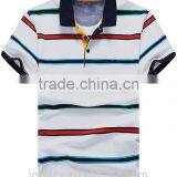 Stripe Custom Plain no Design Polo Shirt thumbnail-3