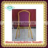 Hot-Sell Cheap Classic Design Old Fashion Cushioned Aluminium Banquet Stacking Chairs thumbnail-3