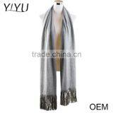 2016 OEM Custom-Made Women Cashmere Scarf Poncho Sweater With Hem Tassel thumbnail-2