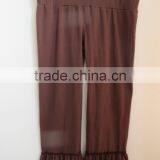 2015Hot Sale!Ladies Wear Garment Women Knit Cotton Pants Wholesale Ruffle Bottom Pants QL-204 thumbnail-3
